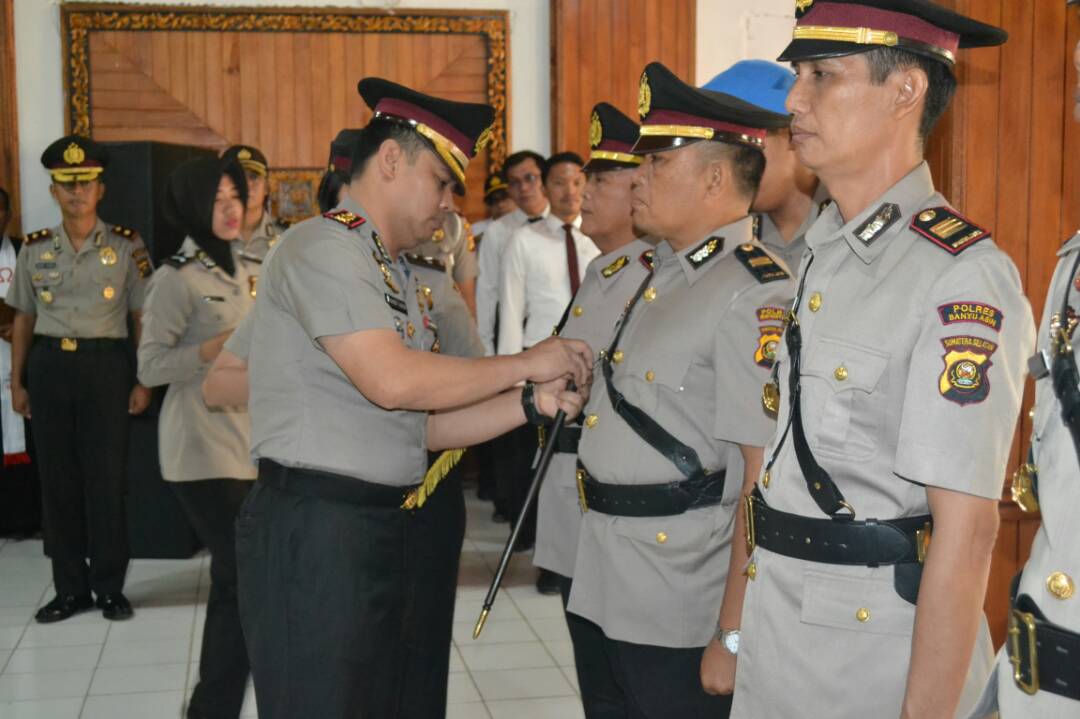 POLRES MUBA LAKSANAKAN SERTIJAB KAPOLSEK DAN KASAT POLAIR