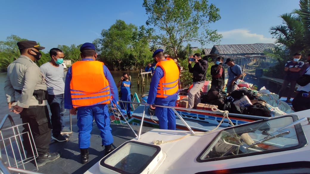 POLRES MUBA JUGA LAKUKAN PENYEKATAN JALUR PERAIRAN DALAM OPERASI KETUPAT MUSI 2021