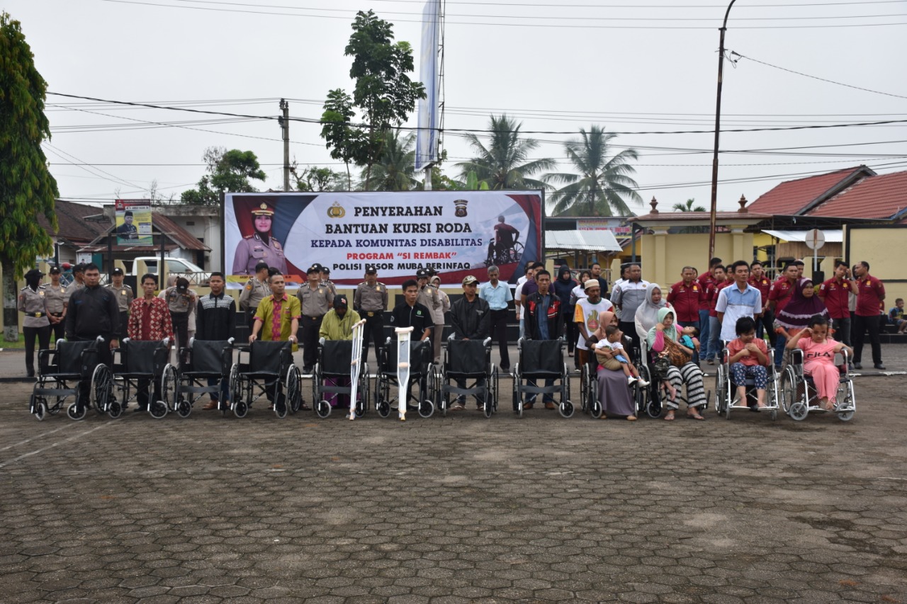 Dengan program SIREMBAK, Polres Muba peduli disabilitas